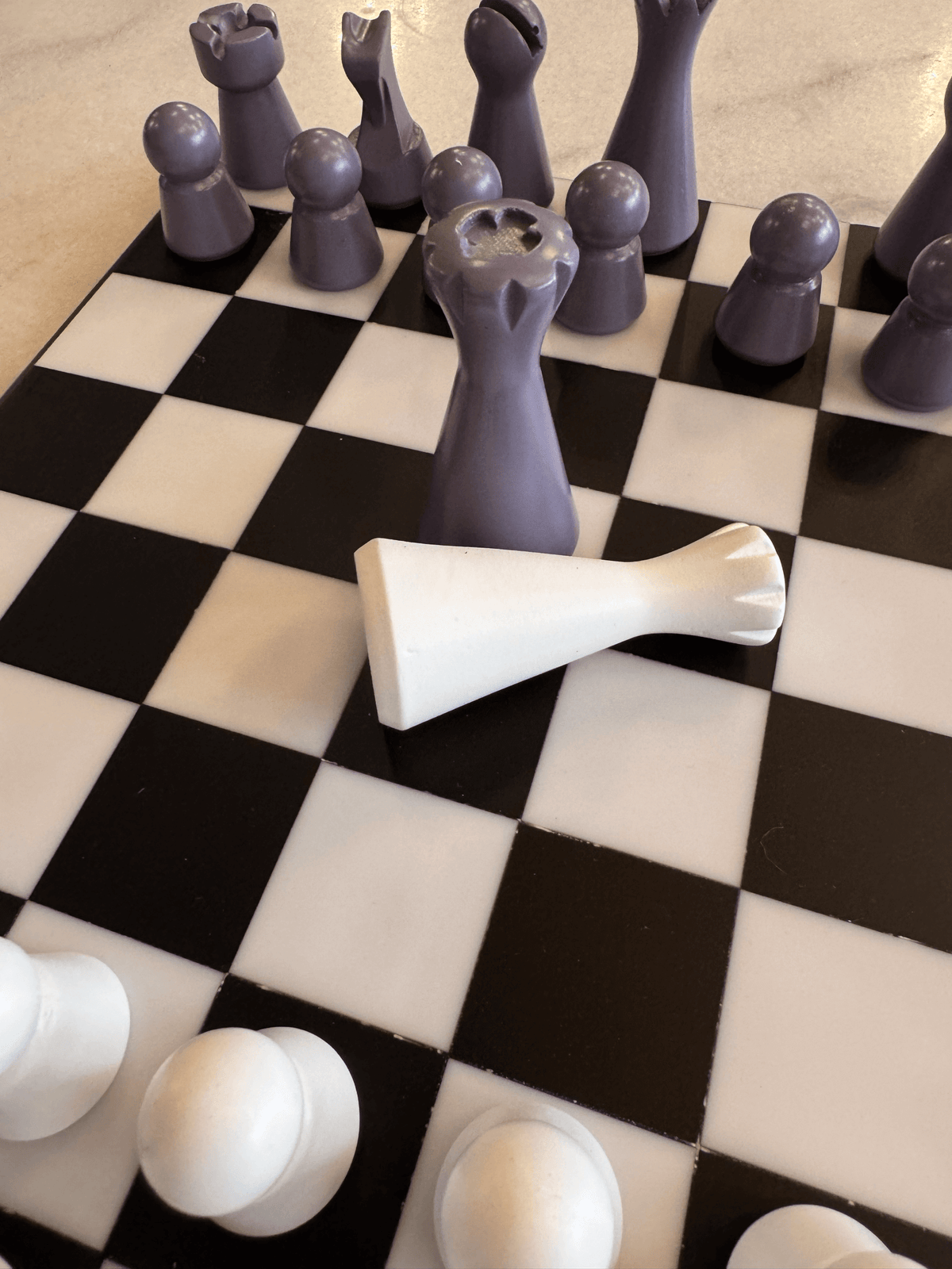 Lighthouse Chess Set, Lilac, perfect chess gift