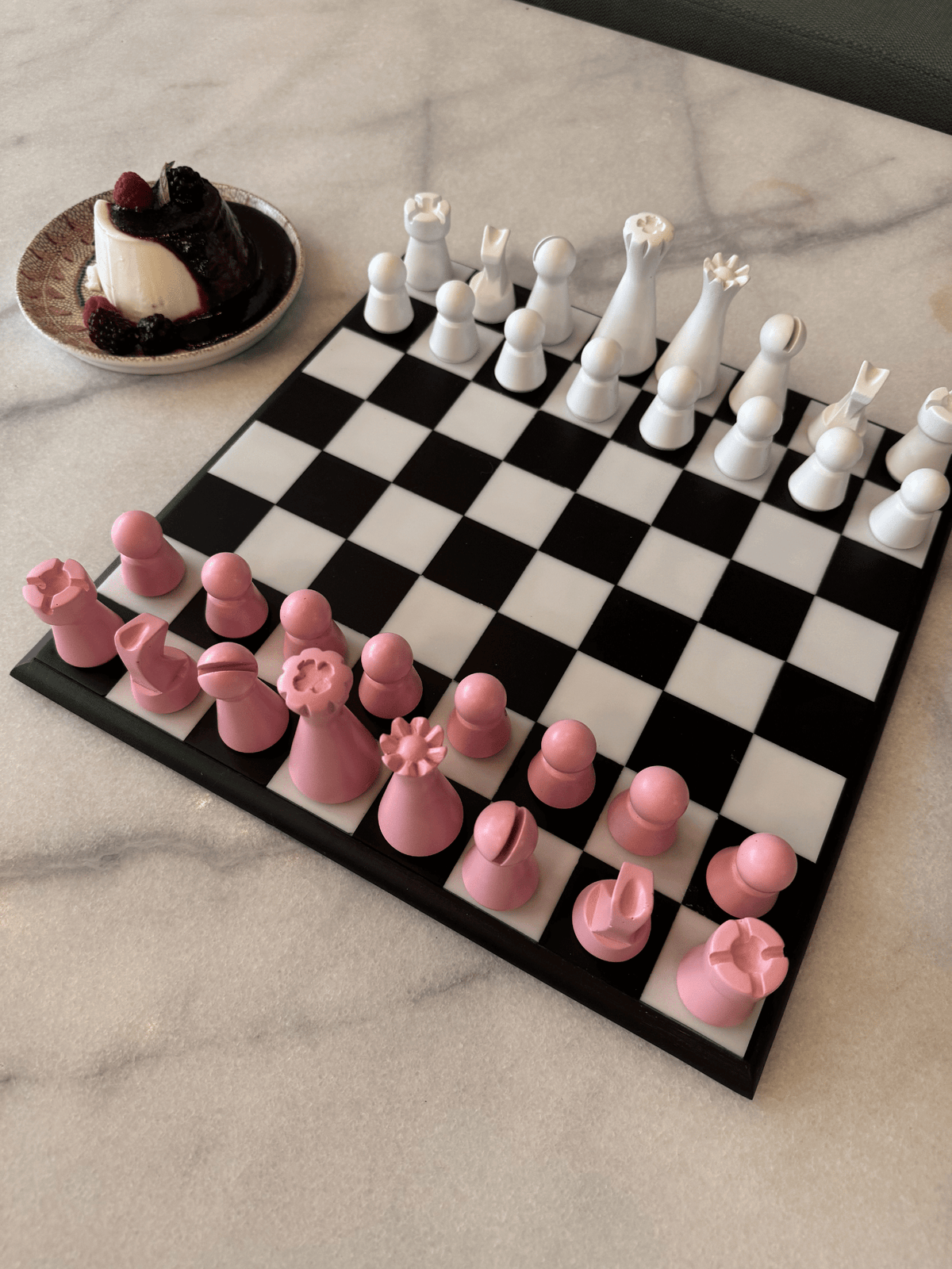 Lighthouse Chess Set, Blush Pink, perfect chess gift for girlfriend