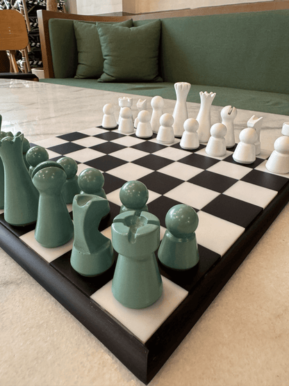 Lighthouse Chess Set, Sage Green