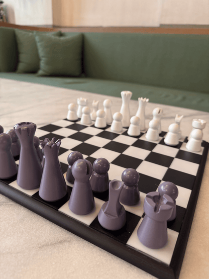 Lighthouse Chess Set, Lilac