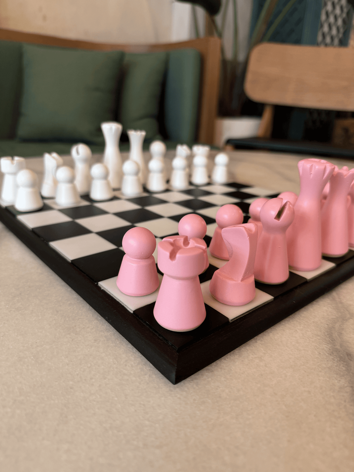 Lighthouse Chess Set, Blush Pink