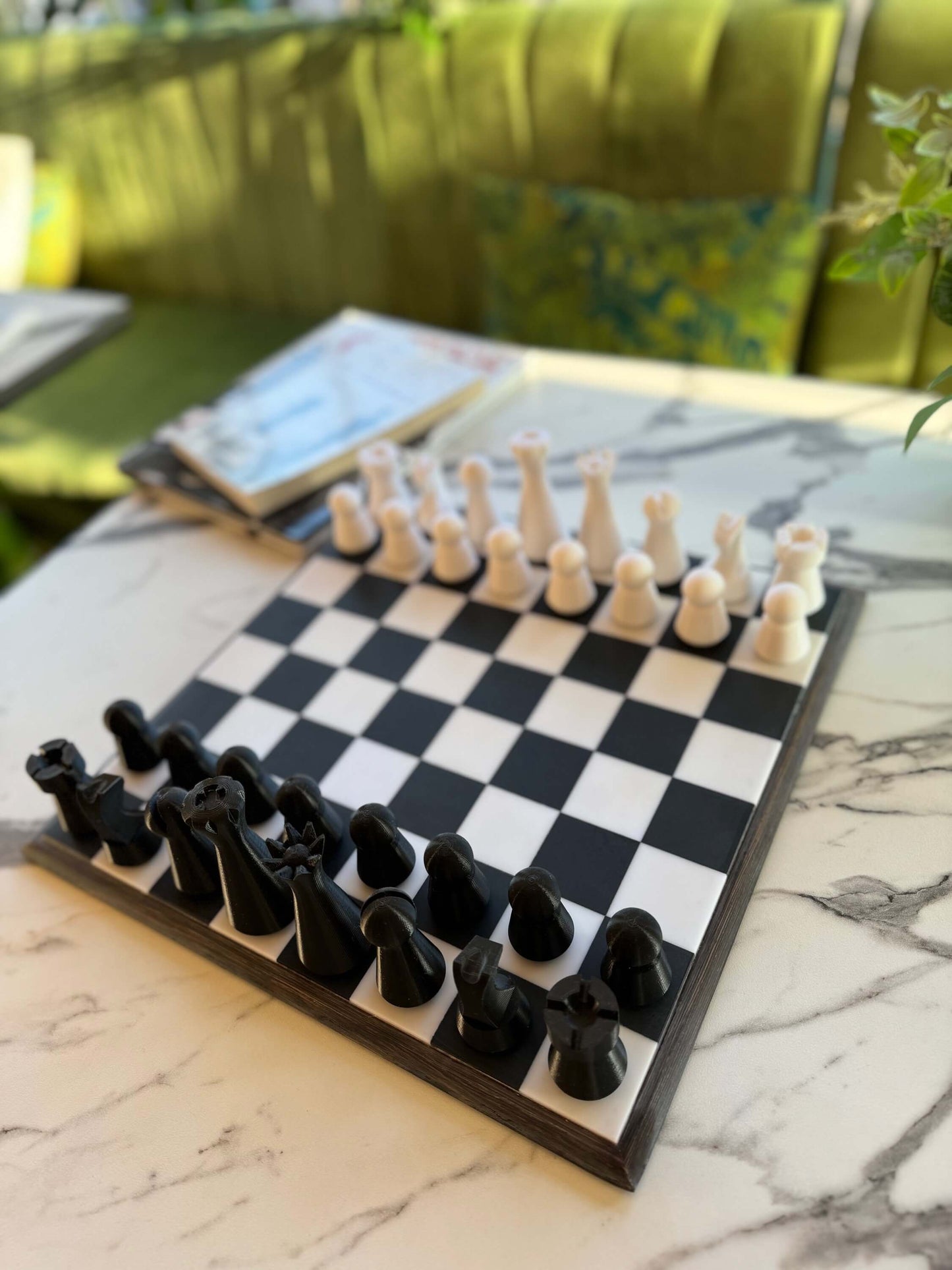 Lighthouse Chess Set, Black & White, cool chess set for home decoration