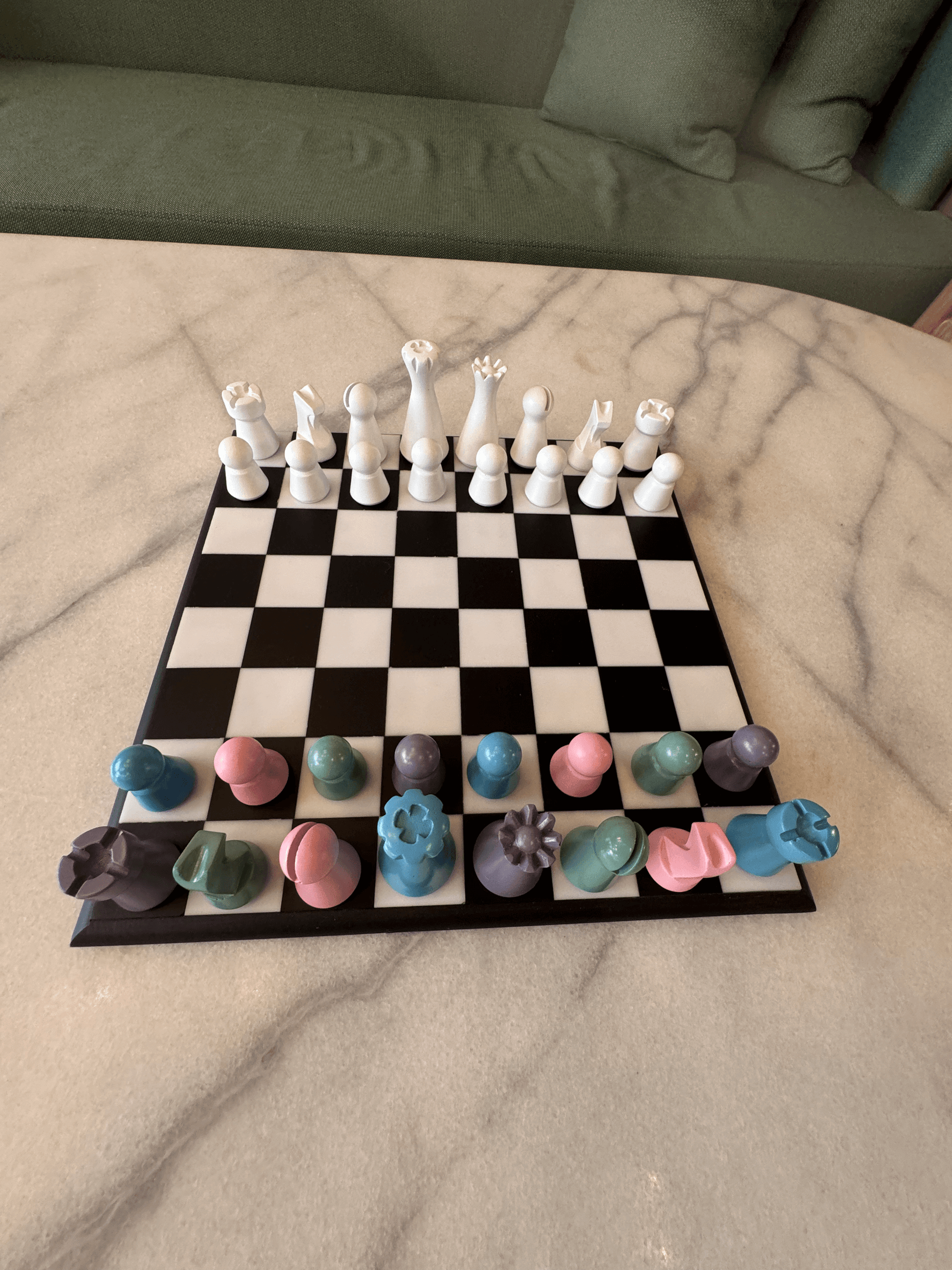 Lighthouse Chess Set, Mixed Pastel, cool home decoration