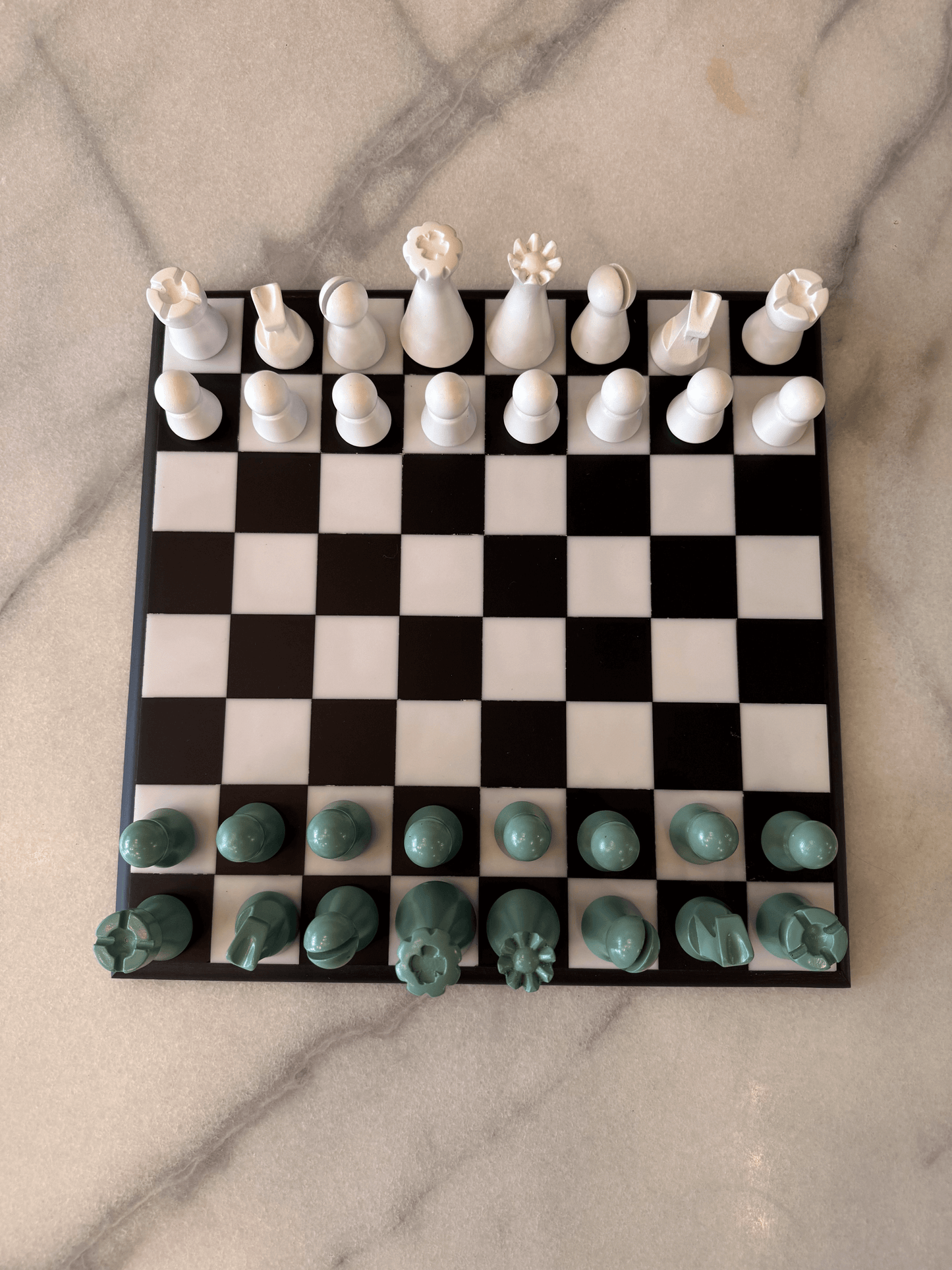 Lighthouse Chess Set, Sage Green, perfect home decoration