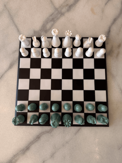 Lighthouse Chess Set, Sage Green, perfect home decoration