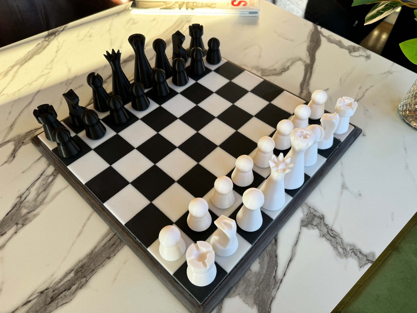 Lighthouse Chess Set, Black & White, perfect home gift