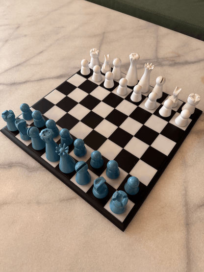Lighthouse Chess Set, Dusty Blue, unique gift